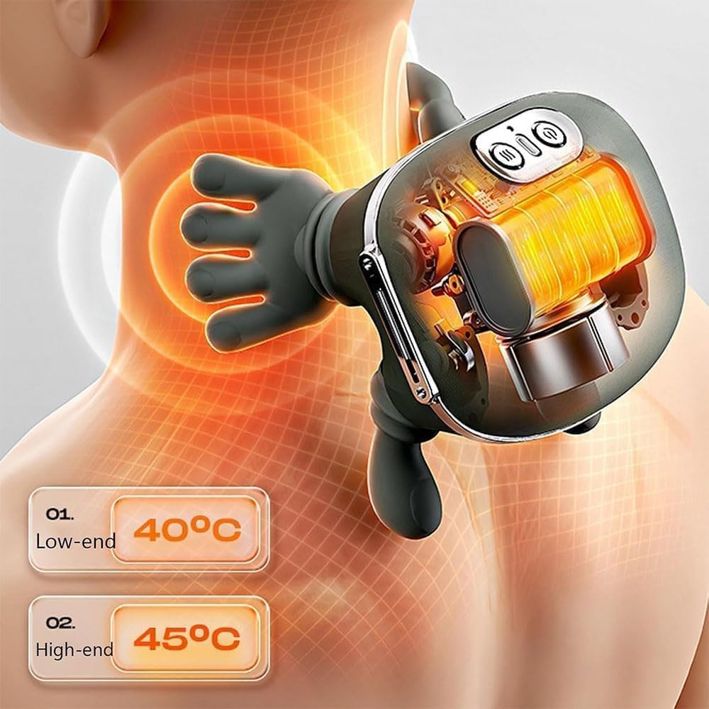 6D Hand Simulated Neck Massager Deep Tissue Relief